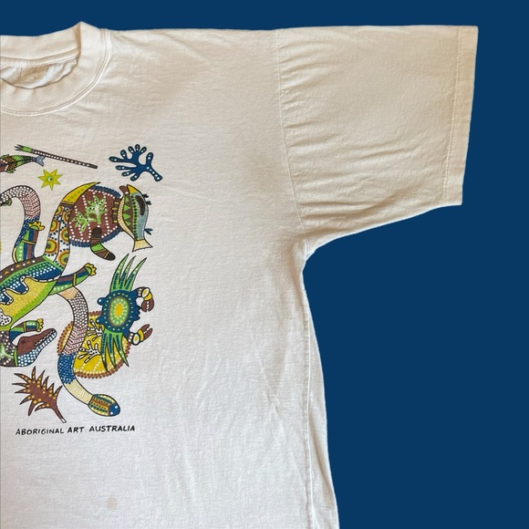 Vintage Australian Aboriginal Art Graphic T-Shirt - Picture 3 of 6